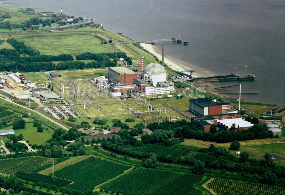 Luftaufnahme Stade - Stillgelegtes Kernkraftwerk Stade