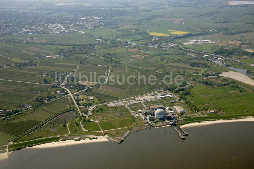 Luftaufnahme Stade - Stillgelegtes Kernkraftwerk Stade in Niedersachsen