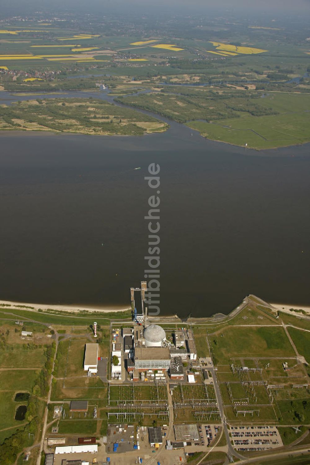 Luftbild Stade - Stillgelegtes Kernkraftwerk Stade in Niedersachsen