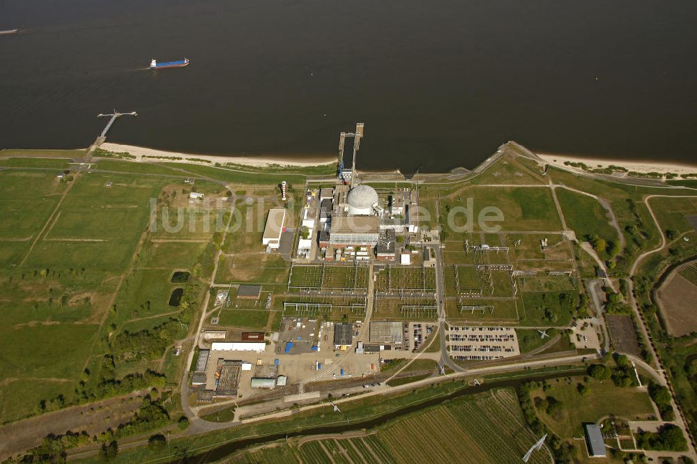 Luftaufnahme Stade - Stillgelegtes Kernkraftwerk Stade in Niedersachsen