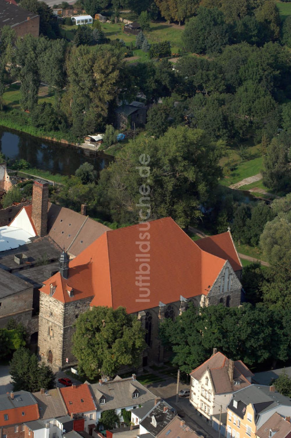 Nienburg von oben - St.Marien und Cyprian (Nienburg)