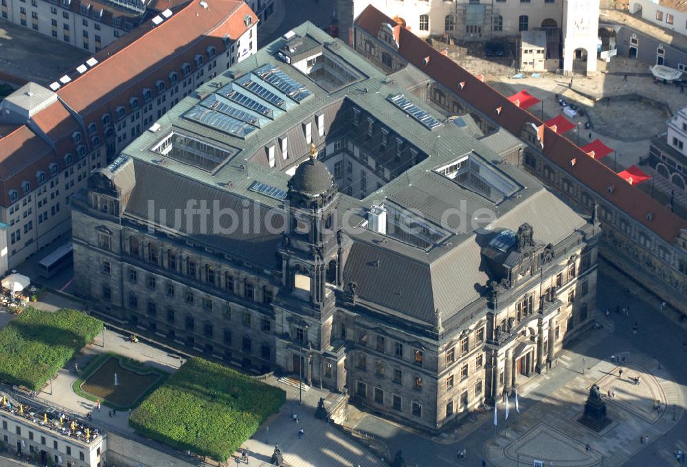 Dresden von oben - Ständehaus in Dresden Altstadt