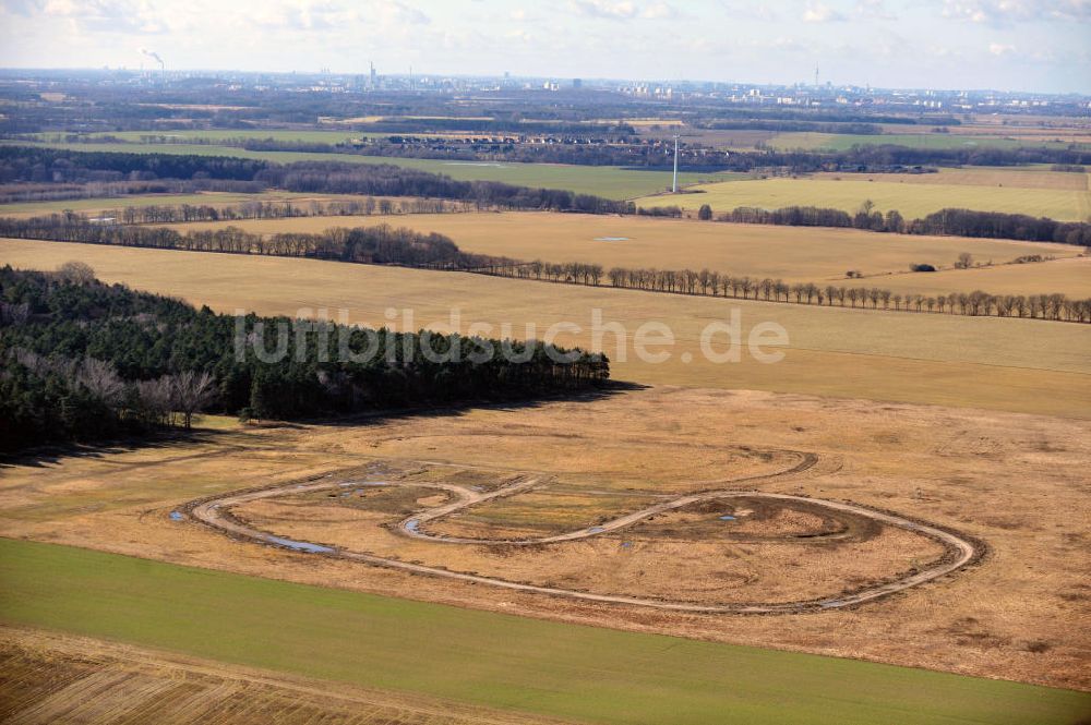 Altlandsberg OT Wegendorf aus der Vogelperspektive: Stockcar Rennbahn / Sandbahn Wegendorf bei Altlandsberg in Brandenburg