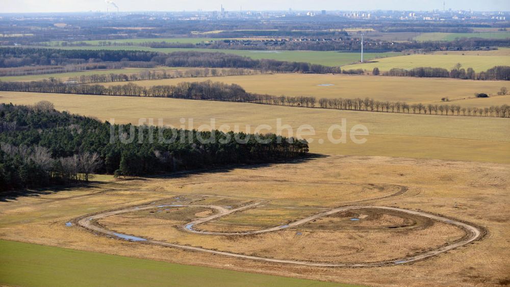 Luftbild Altlandsberg OT Wegendorf - Stockcar Rennbahn / Sandbahn Wegendorf bei Altlandsberg in Brandenburg