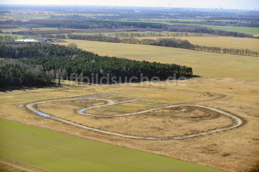 Luftaufnahme Altlandsberg OT Wegendorf - Stockcar Rennbahn / Sandbahn Wegendorf bei Altlandsberg in Brandenburg