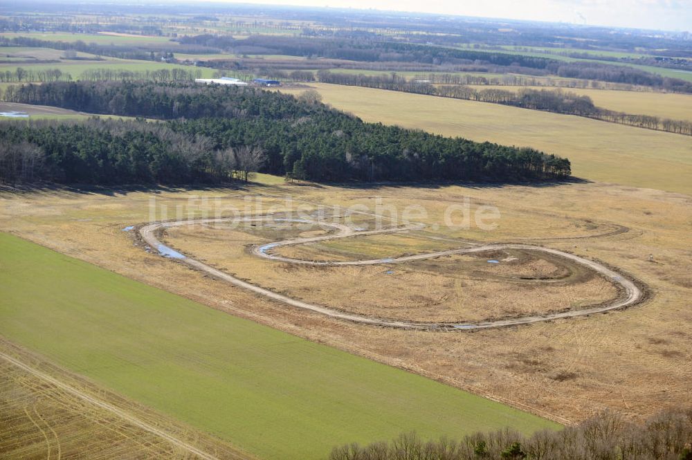 Altlandsberg OT Wegendorf von oben - Stockcar Rennbahn / Sandbahn Wegendorf bei Altlandsberg in Brandenburg