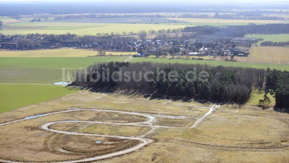 Altlandsberg OT Wegendorf aus der Vogelperspektive: Stockcar Rennbahn / Sandbahn Wegendorf bei Altlandsberg in Brandenburg