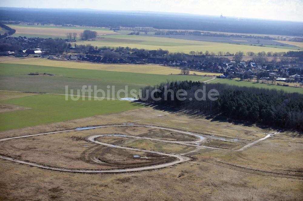 Luftbild Altlandsberg OT Wegendorf - Stockcar Rennbahn / Sandbahn Wegendorf bei Altlandsberg in Brandenburg