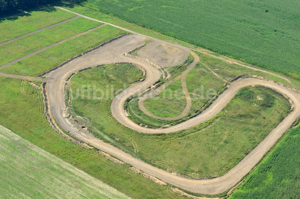 Luftaufnahme Altlandsberg OT Wegendorf - Stockcar Rennbahn / Sandbahn Wegendorf bei Altlandsberg in Brandenburg