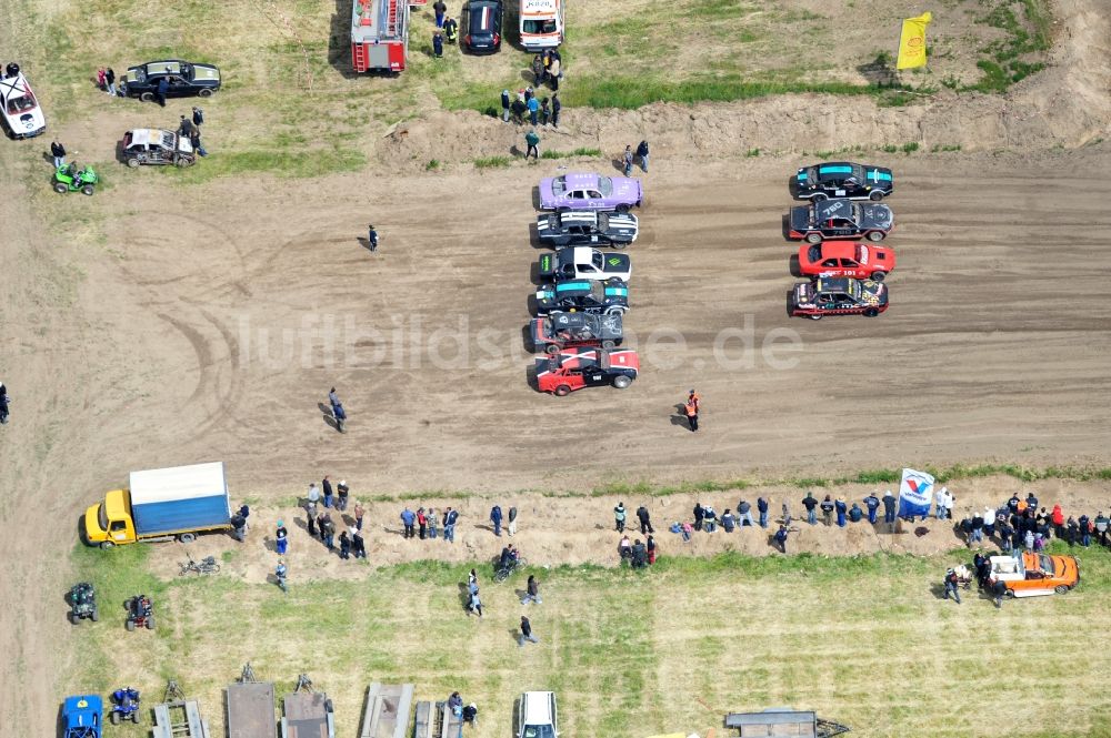 Luftbild Altlandsberg OT Wegendorf - Stockcar Rennen auf der Rennbahn / Sandbahn Wegendorf bei Altlandsberg in Brandenburg