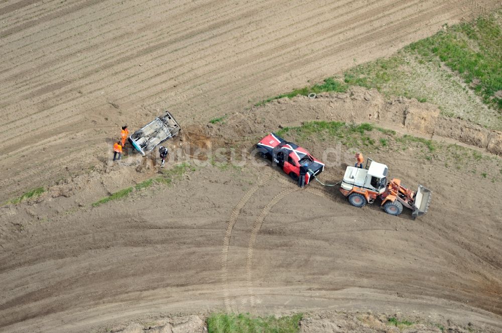 Luftbild Altlandsberg OT Wegendorf - Stockcar Rennen auf der Rennbahn / Sandbahn Wegendorf bei Altlandsberg in Brandenburg