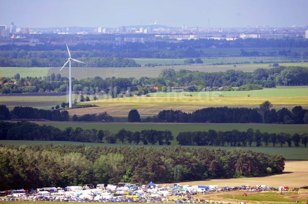 Altlandsberg OT Wegendorf aus der Vogelperspektive: Stockcar Rennen auf der Rennbahn / Sandbahn Wegendorf bei Altlandsberg in Brandenburg