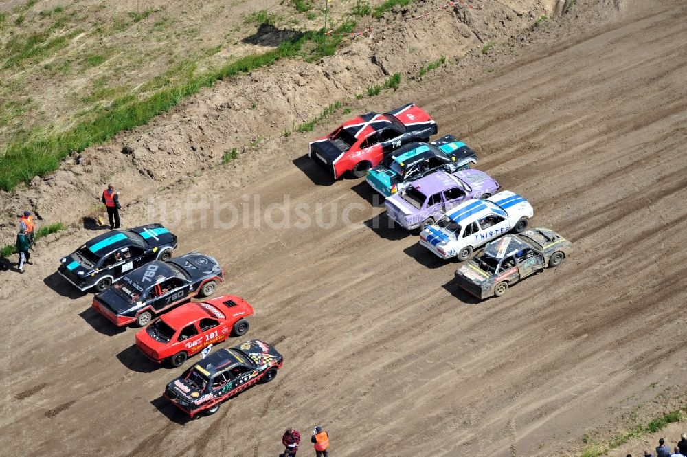 Luftbild Altlandsberg OT Wegendorf - Stockcar Rennen auf der Rennbahn / Sandbahn Wegendorf bei Altlandsberg in Brandenburg