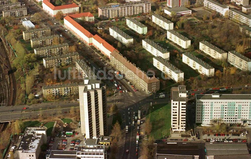 Luftaufnahme Berlin - Storkower Straße / Knieprodestraße Wohngebiet