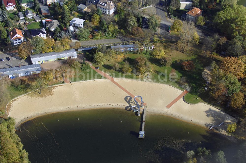 Luftaufnahme Berlin - Stranbad Orankesee in Berlin Alt-Hohenschönhausen