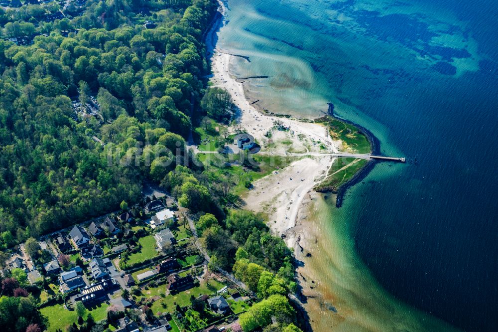 Flensburg von oben - Strand von Solitüde in Flensburg im Bundesland Schleswig-Holstein