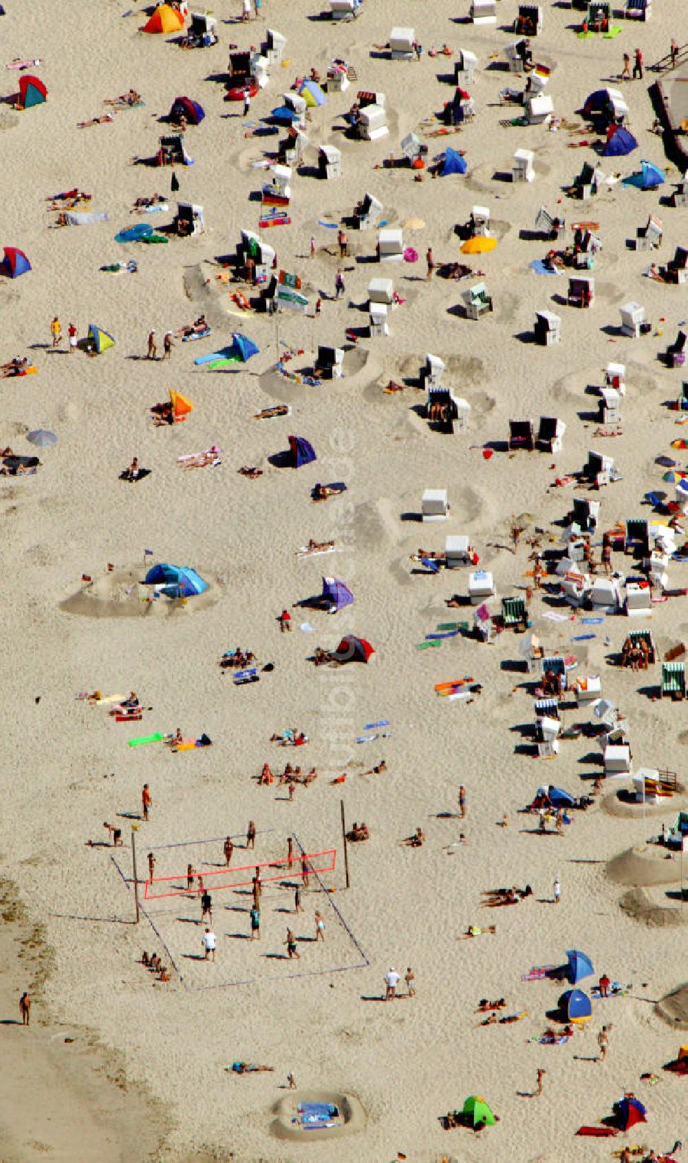 Luftaufnahme Wangerooge - Strand von Wangerooge in Niedersachsen