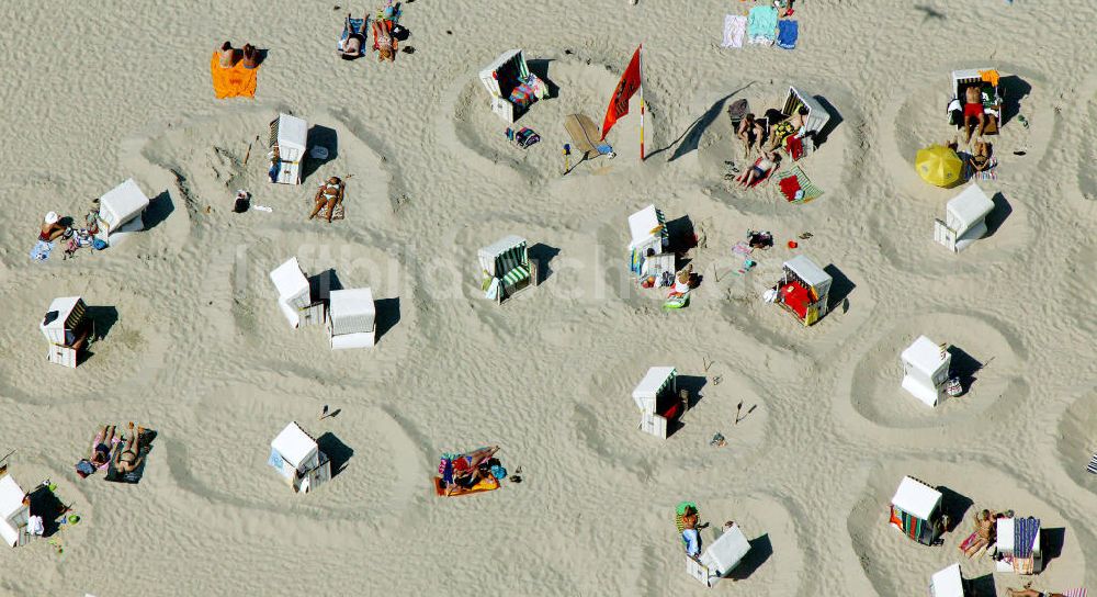 Luftbild Wangerooge - Strand von Wangerooge in Niedersachsen