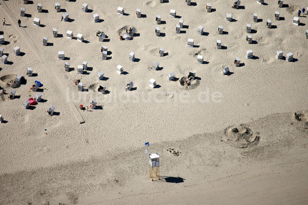 Luftbild Wangerooge - Strand Wangerooge in Niedersachsen