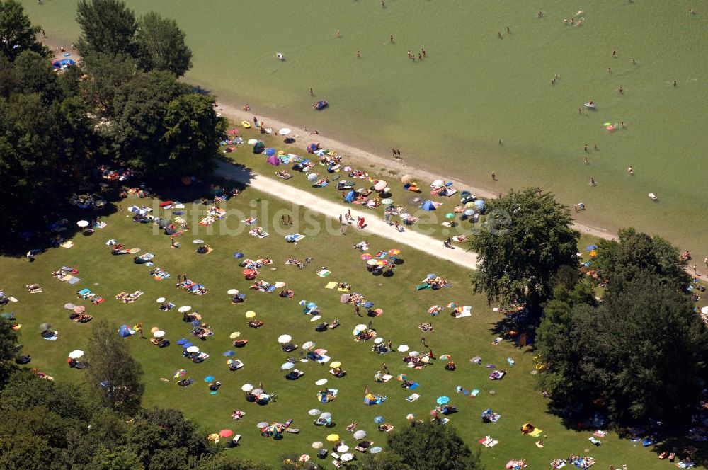 Luftbild Pischedsried - Strandabschnitt am Starnberger See