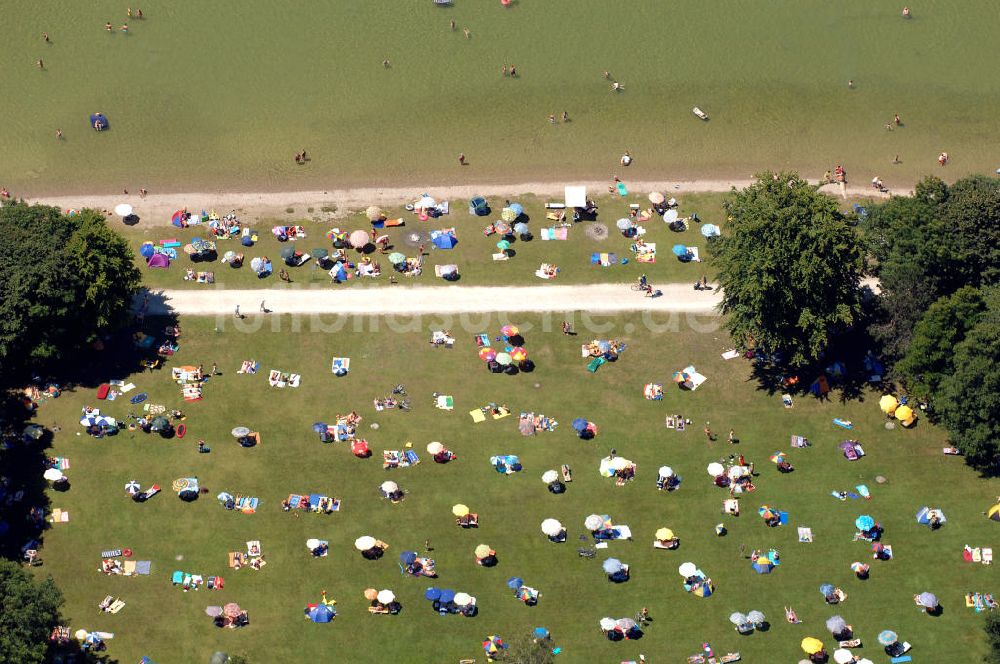 Luftaufnahme Pischedsried - Strandabschnitt am Starnberger See