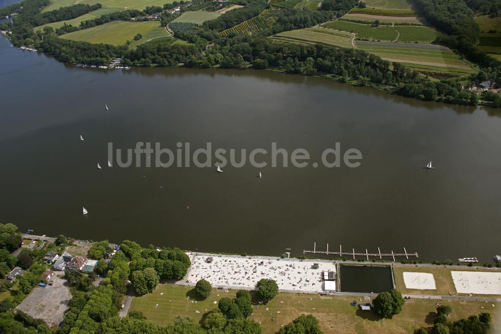 Luftaufnahme Essen - Strandbad Südsee-Paradies Essen am Baldeneysee