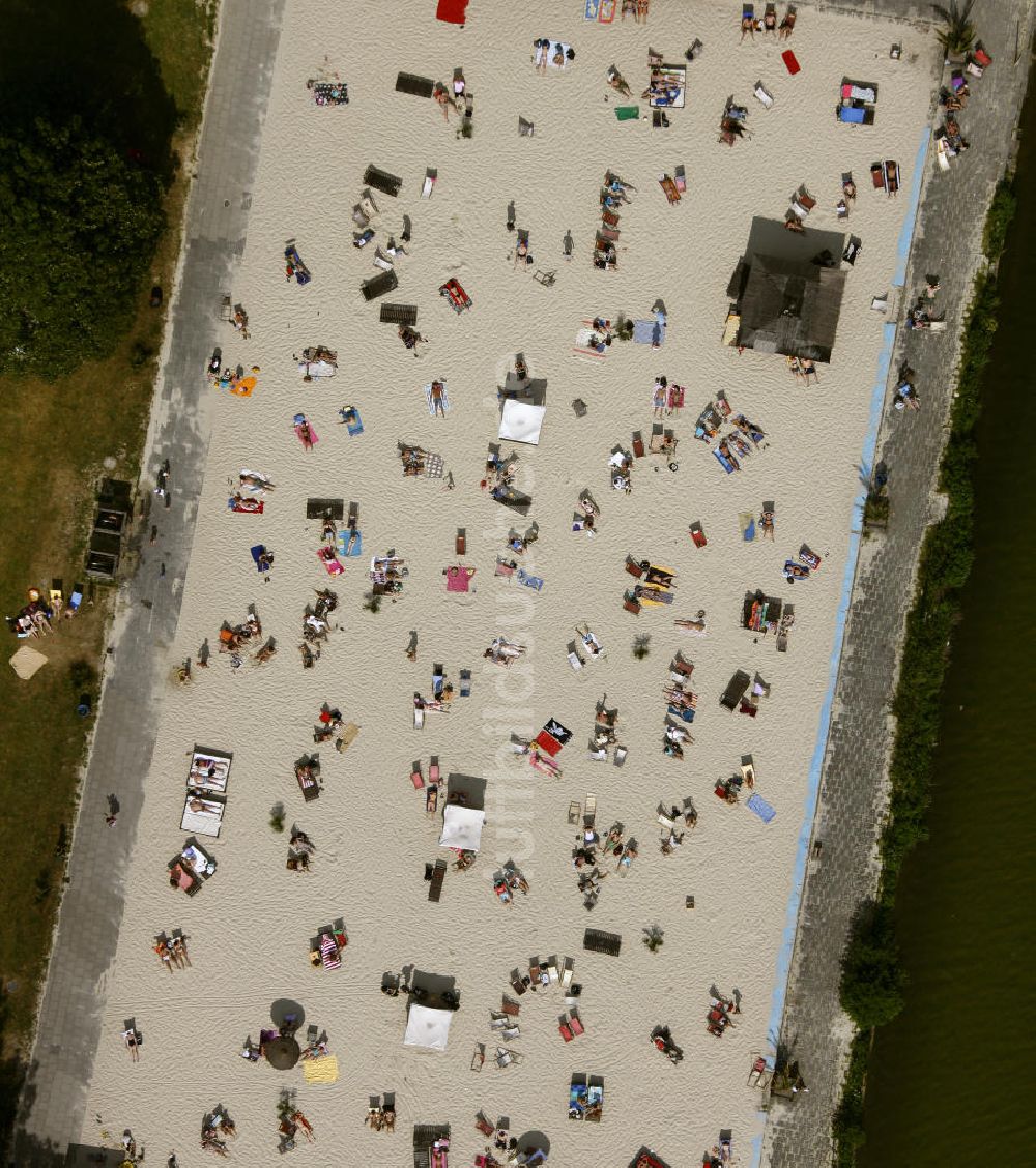 Essen von oben - Strandbad Südsee-Paradies Essen am Baldeneysee