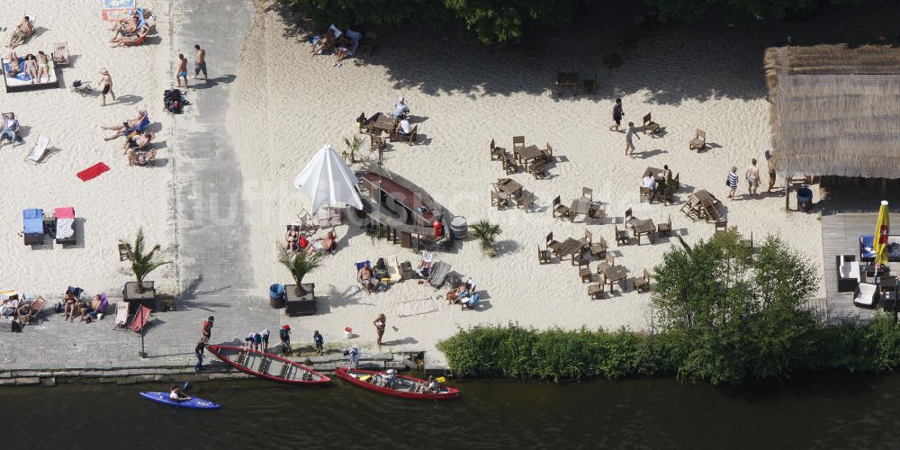 Essen von oben - Strandbad Südsee-Paradies Essen am Baldeneysee