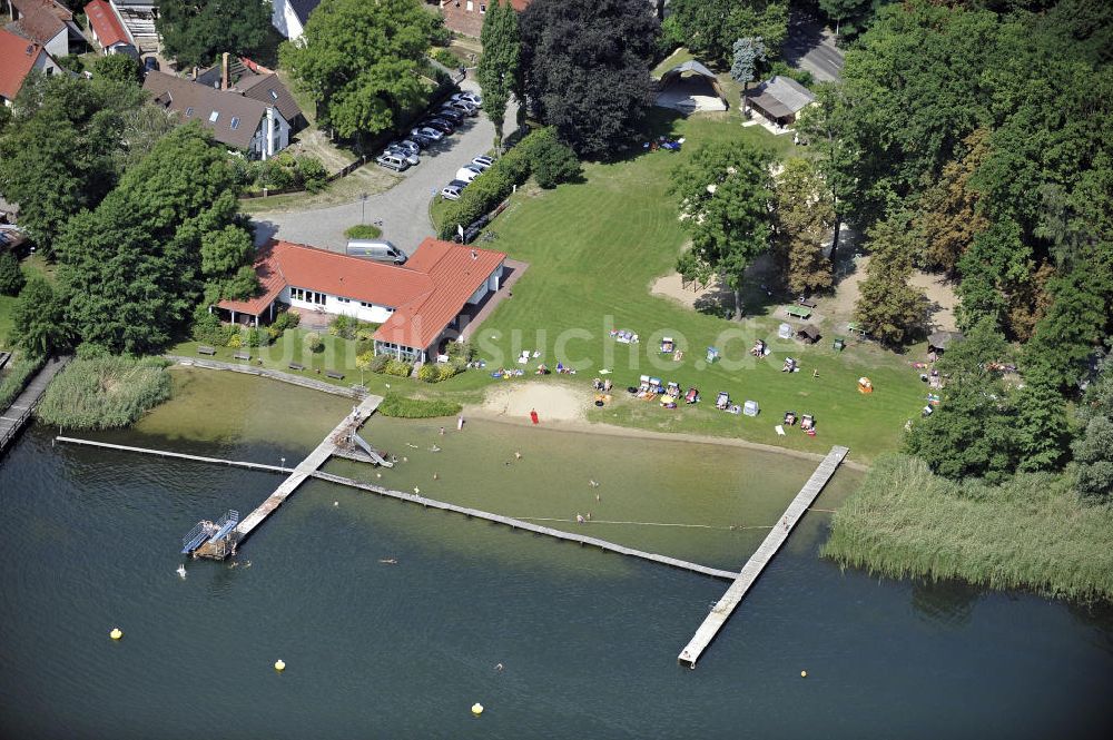 Storkow aus der Vogelperspektive: Strandbad Storkow