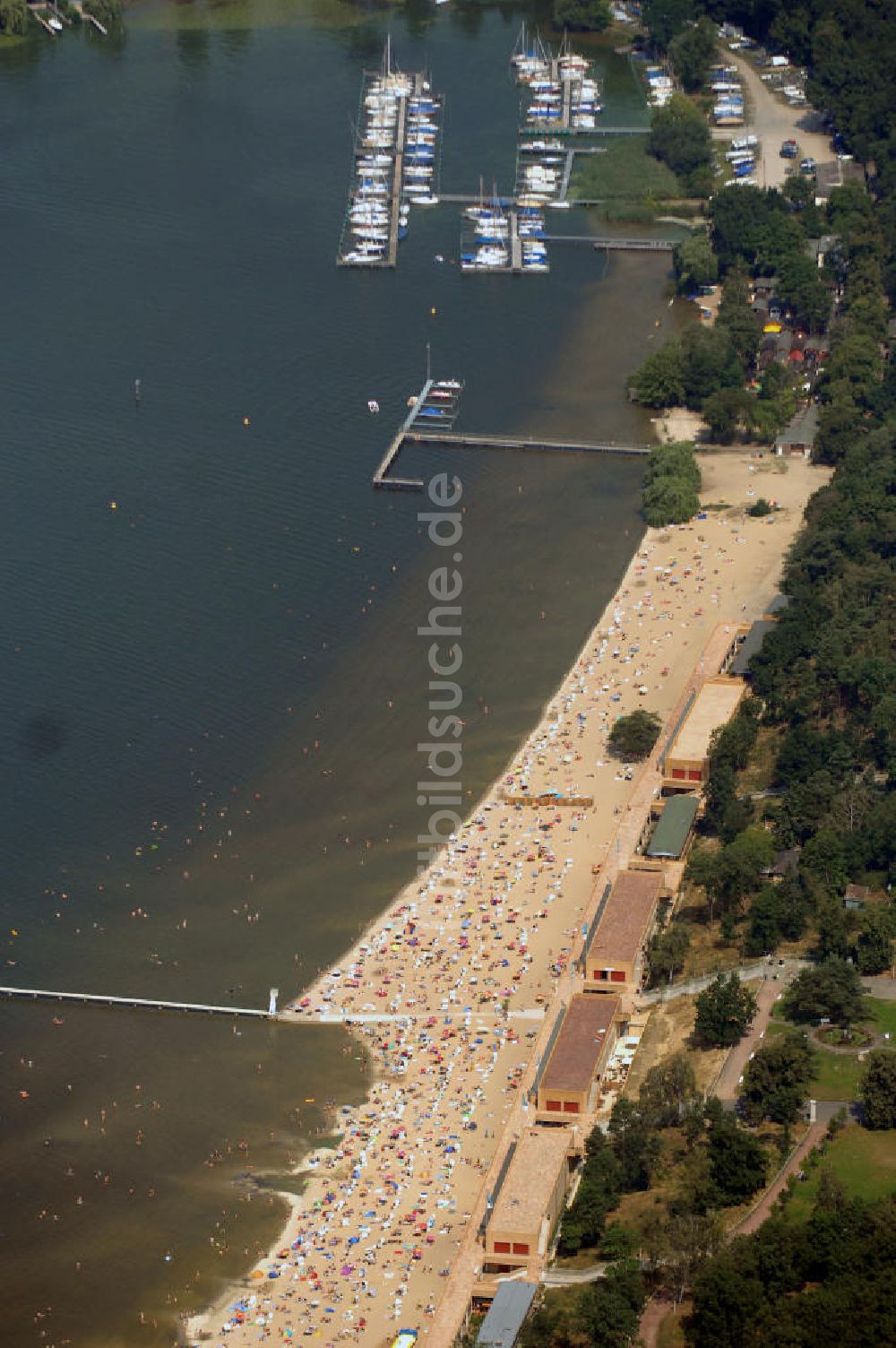 Berlin aus der Vogelperspektive: Strandbad Wannsee in Berlin