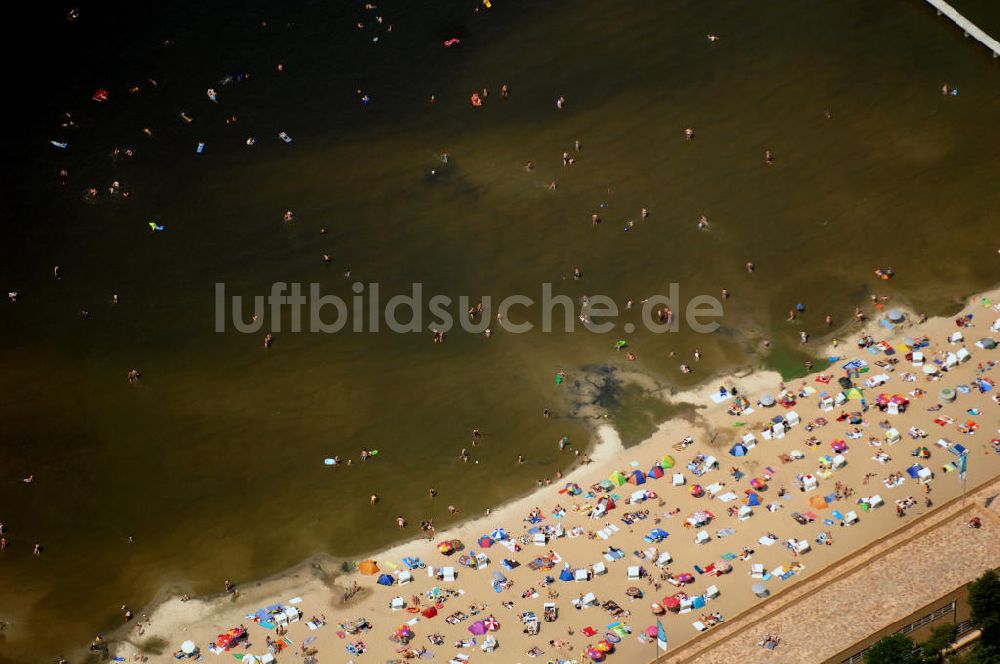 Berlin von oben - Strandbad Wannsee in Berlin