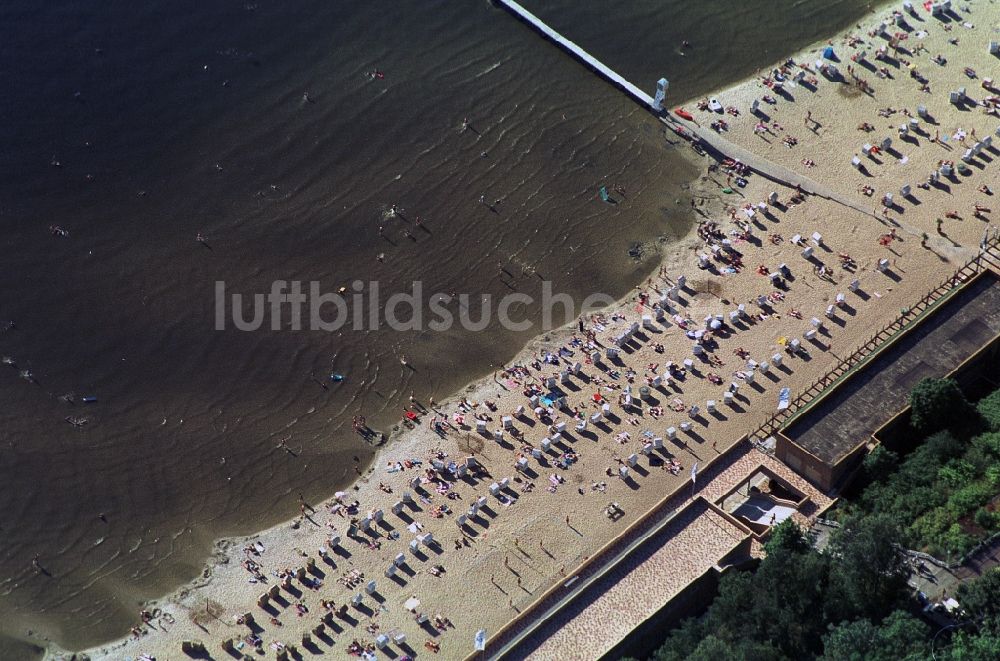 Luftbild Berlin - Strandbad Wannsee in Berlin-Nikolassee