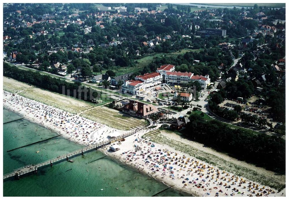 Zingst aus der Vogelperspektive: Strandbereich des Ostseebades Zingst.