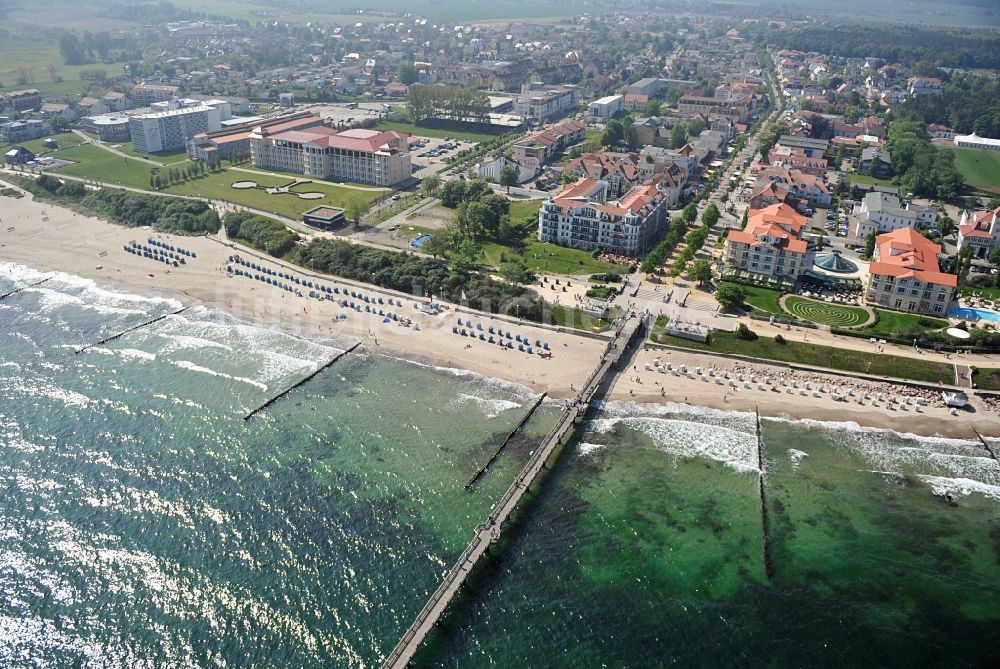 Luftbild Kühlungsborn - Strandpromenade im Ostseebad Kühlungsborn in Mecklenburg-Vorpommern