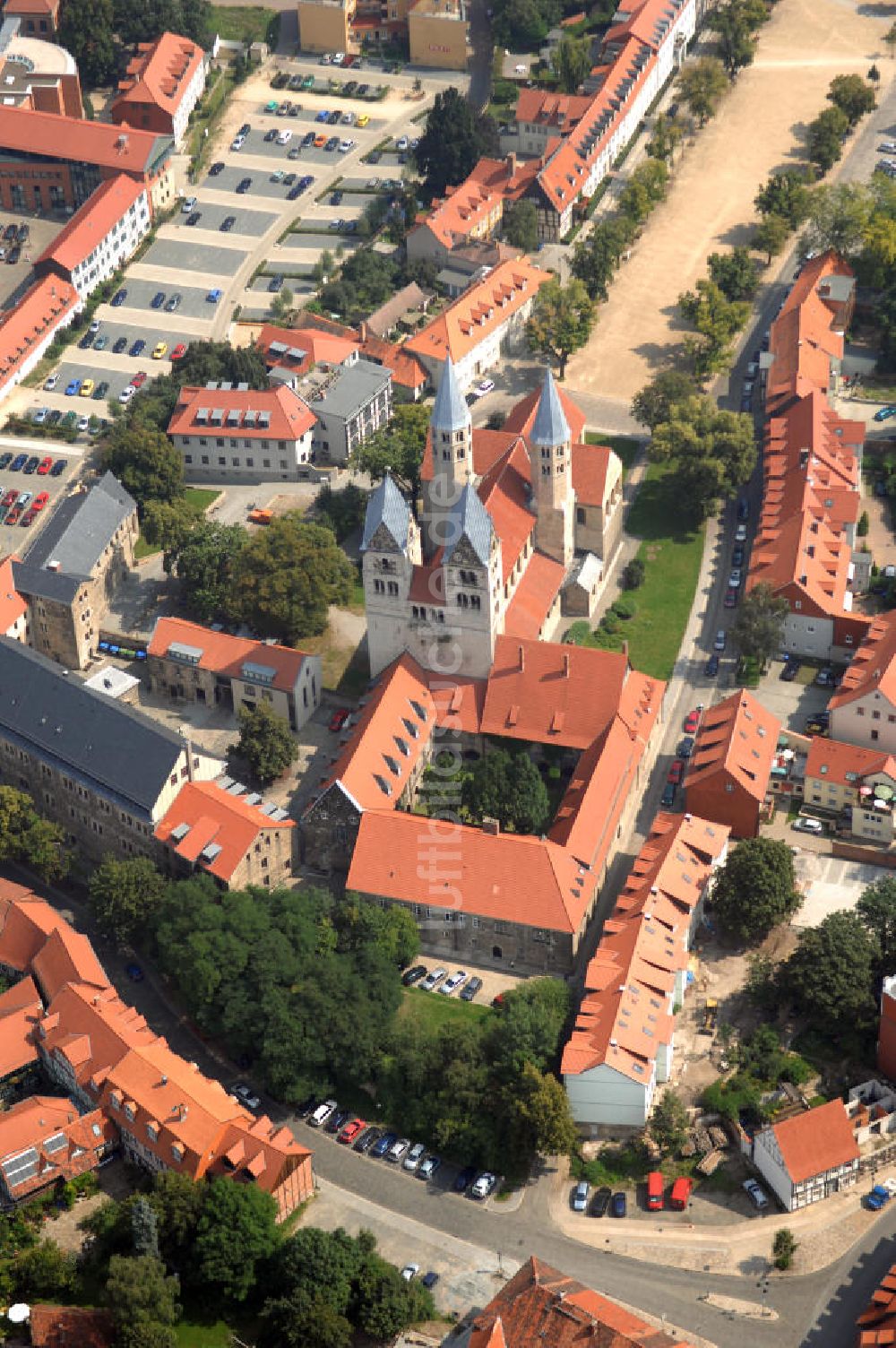 Luftbild Halberstadt - Strasse der Romanik durch Sachsen-Anhalt