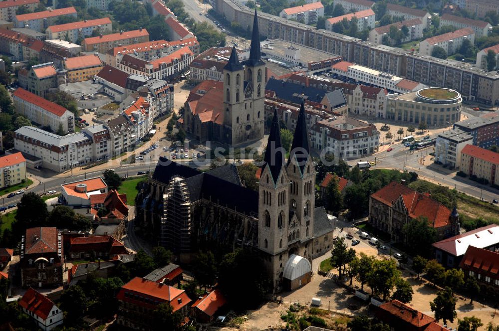 Luftaufnahme Halberstadt - Strasse der Romanik in Sachsen-Anhalt