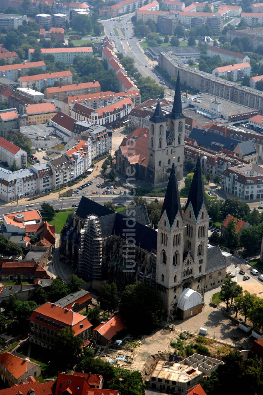 Halberstadt von oben - Strasse der Romanik in Sachsen-Anhalt