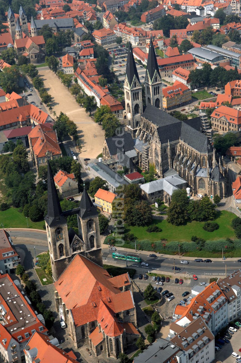 Luftaufnahme Halberstadt - Strasse der Romanik in Sachsen-Anhalt