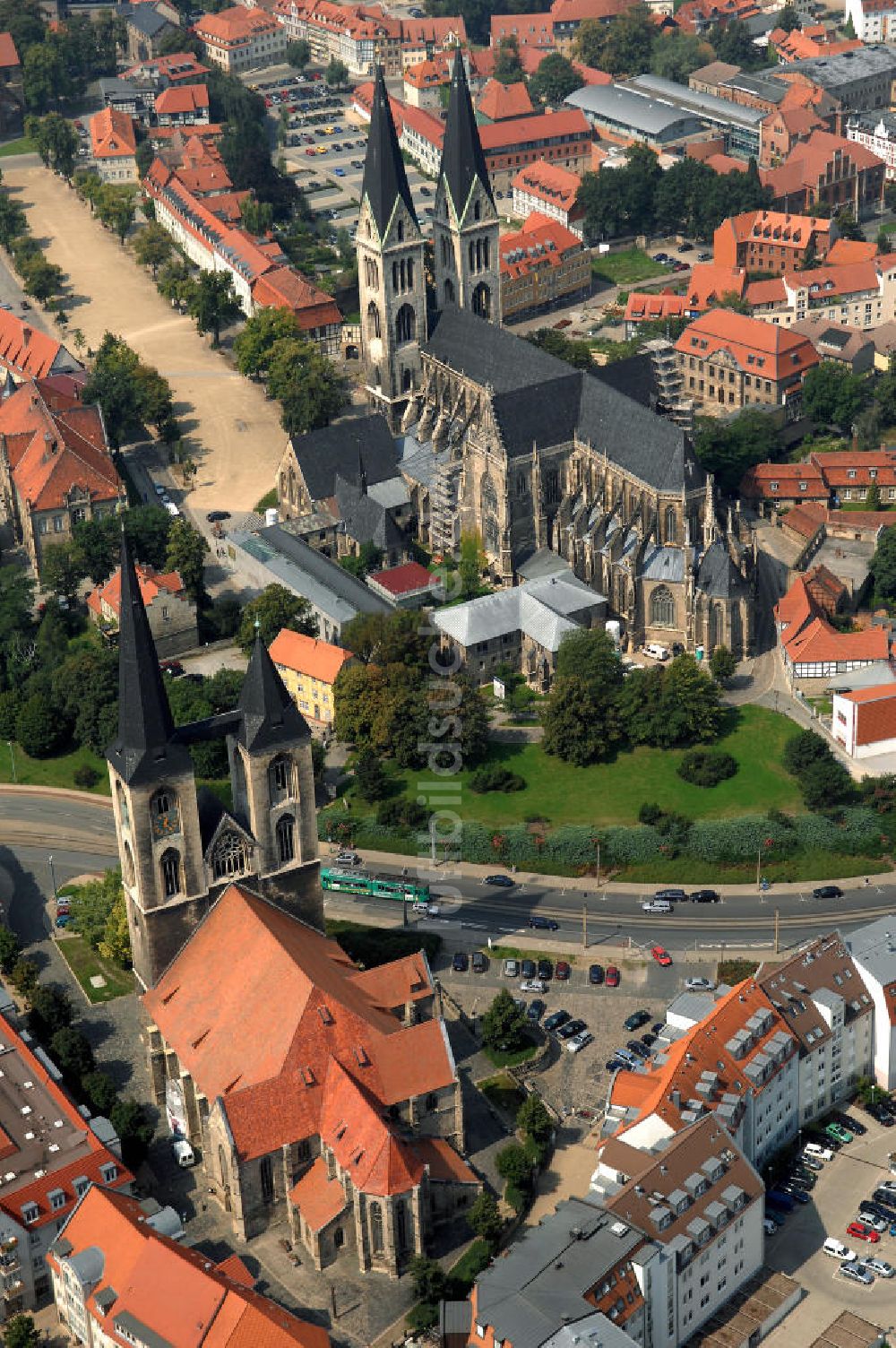 Halberstadt von oben - Strasse der Romanik in Sachsen-Anhalt