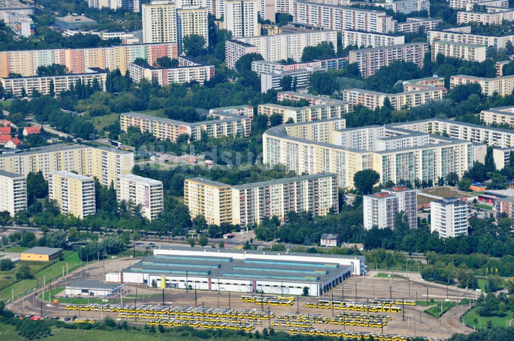 Luftaufnahme Berlin - Straßenbahnbetriebshof in Berlin-Marzahn