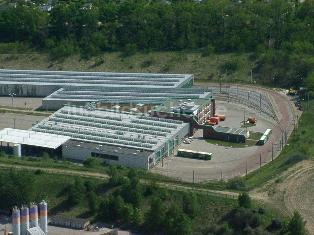 Luftbild Frankfurt / Oder - Straßenbahndepot der Frankfurter Verkehrsbetriebe in Frankfurt - Süd