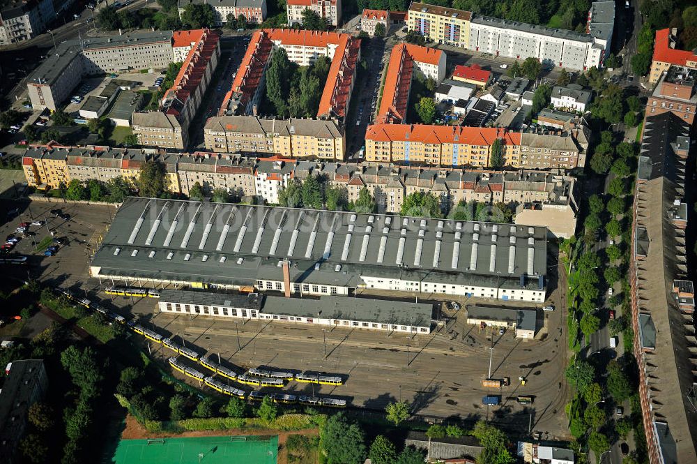 Luftbild Berlin Weißensee - Straßenbahndepot Weißensee