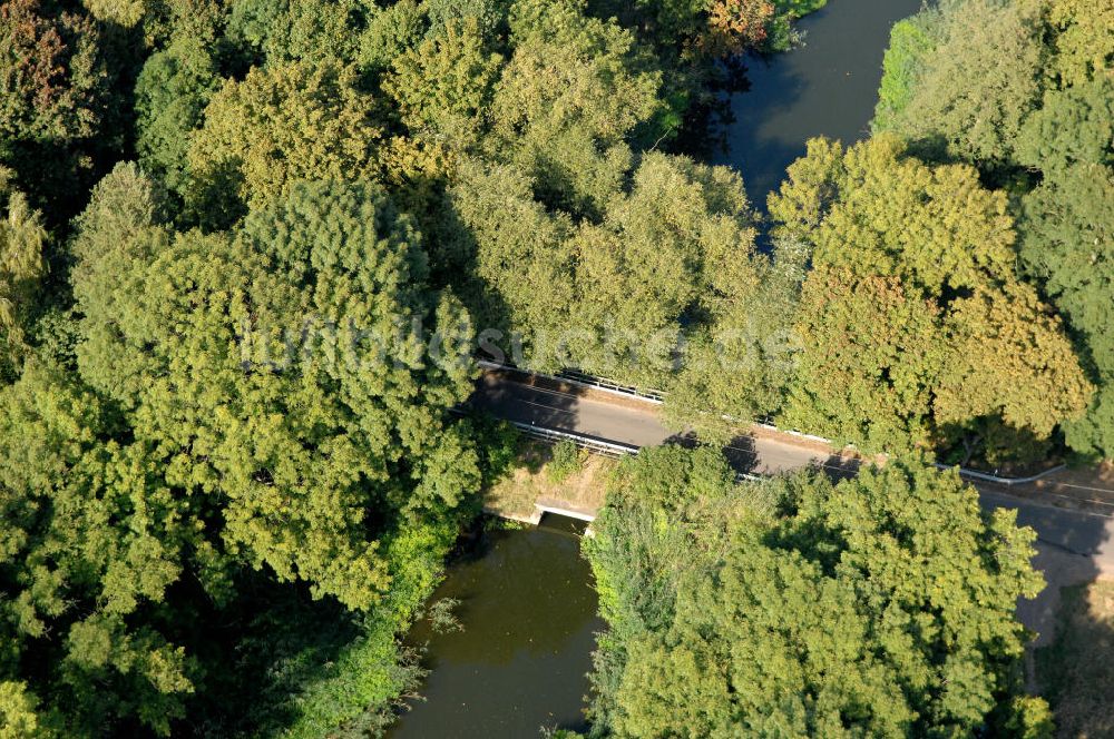 Zerben von oben - Straßenbrücke über den Zerbener Altarm