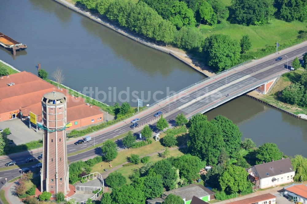 Luftbild Genthin - Straßenbrücke Genthiner Brücke im Bundesland Sachsen-Anhalt