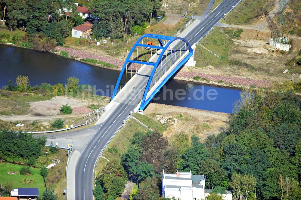 Luftbild Wusterwitz - Straßenbrücke Wusterwitz