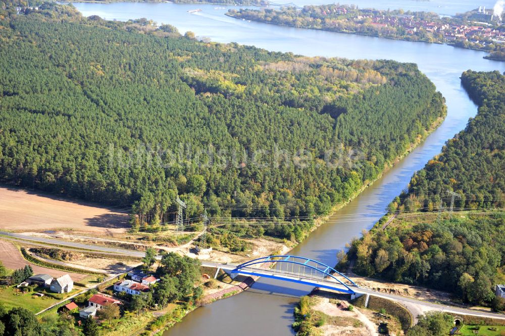 Luftaufnahme Wusterwitz - Straßenbrücke Wusterwitz