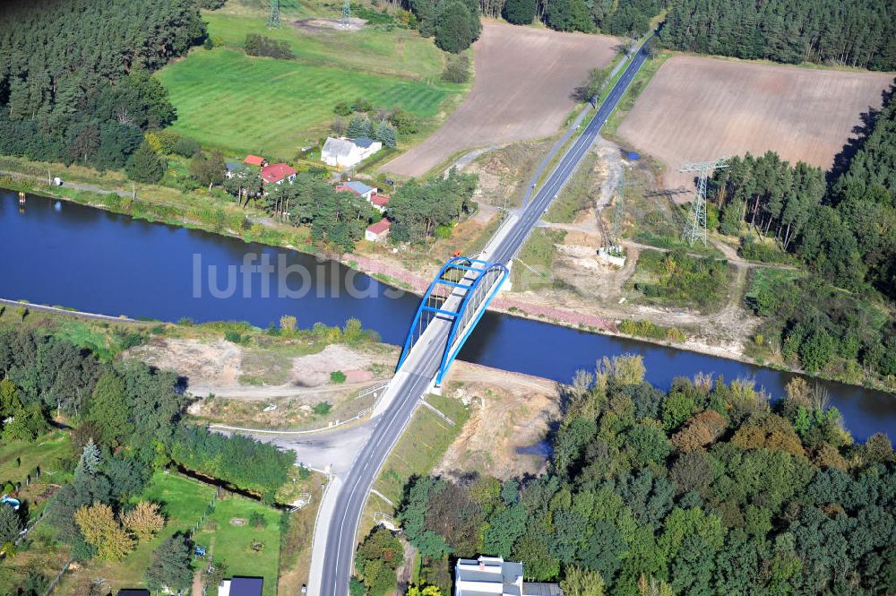 Wusterwitz von oben - Straßenbrücke Wusterwitz