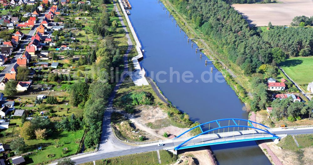 Luftbild Wusterwitz - Straßenbrücke Wusterwitz