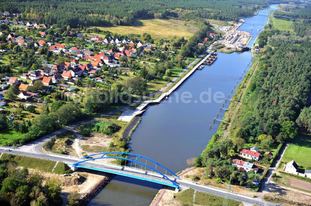 Wusterwitz von oben - Straßenbrücke Wusterwitz