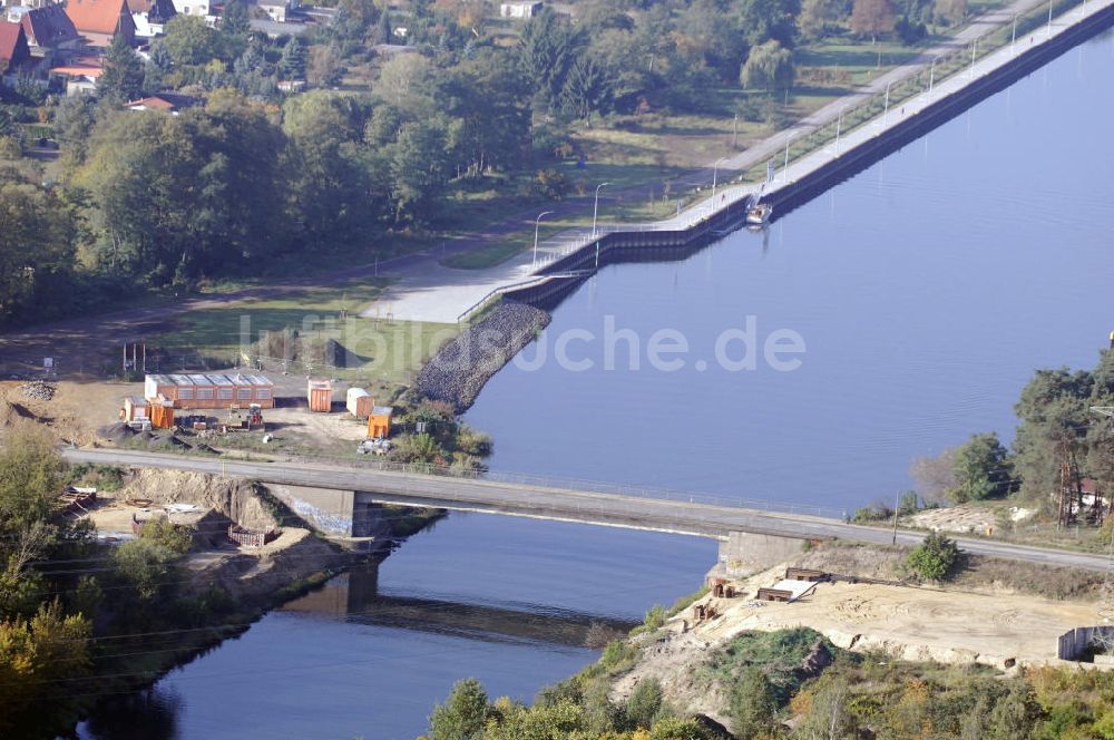 Wusterwitz von oben - Strassenbrücke Wusterwitz